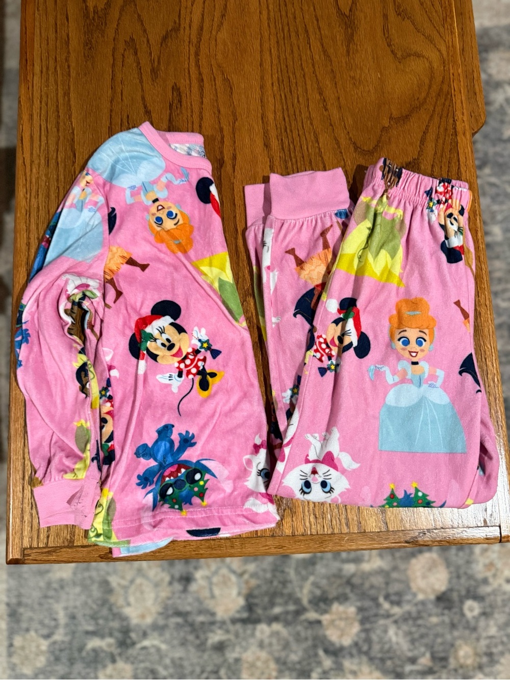 Disney Pink Princess & Minnie Mouse Kids Pajama Set